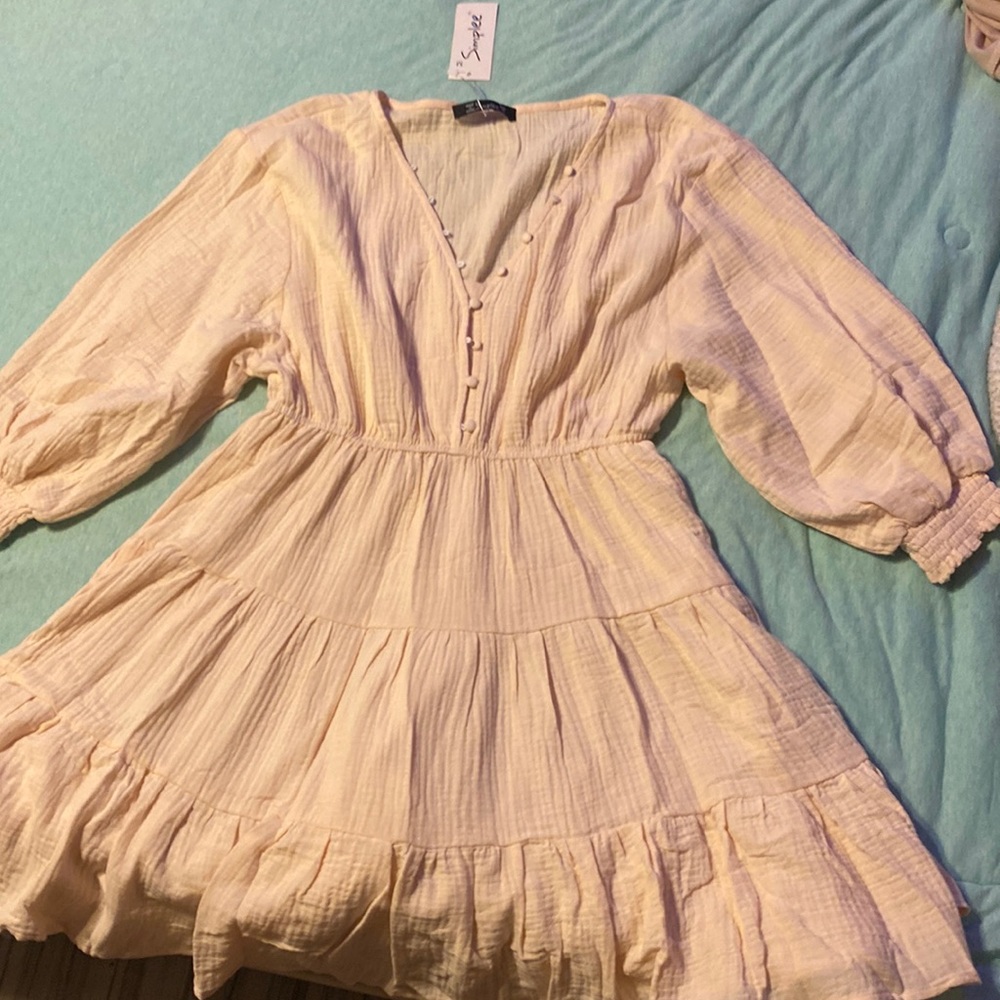 light pink/cream dress never worn with tags